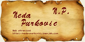 Neda Purković vizit kartica